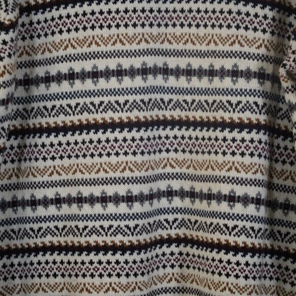 Croft & Barrow Mens Fisherman Sweater Long Sleeve Multicolor XXL Nordic Cotton - Picture 2 of 8